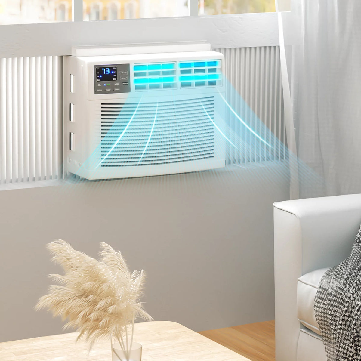 8,000 BTU White Window Mounted Air Conditioner J307405