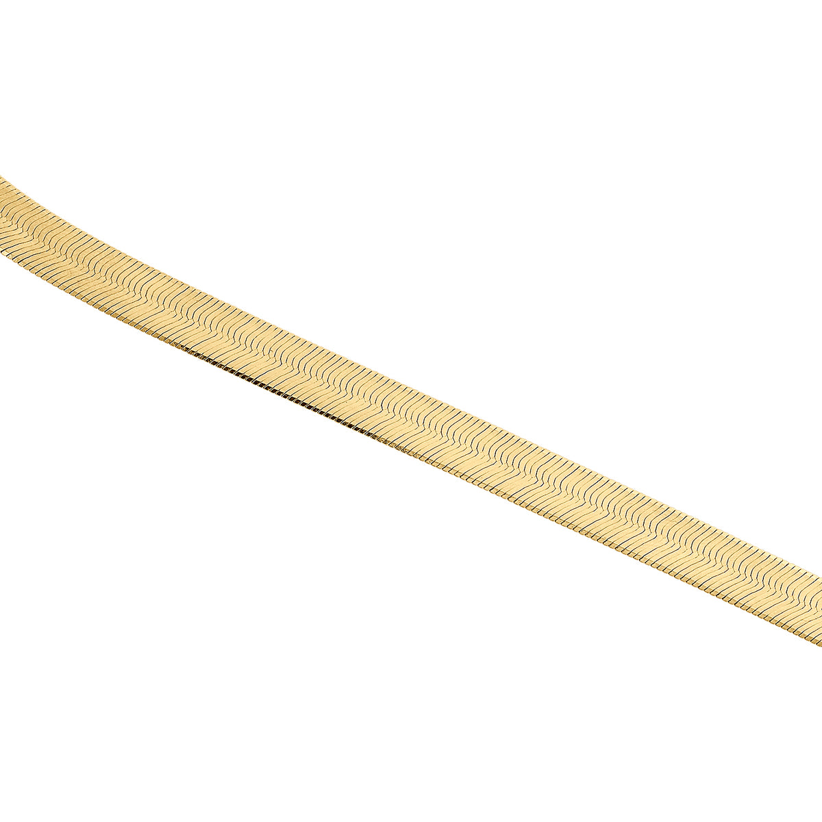 10K Yellow Gold Solid Herringbone Chain Necklace 20 Inch B42570