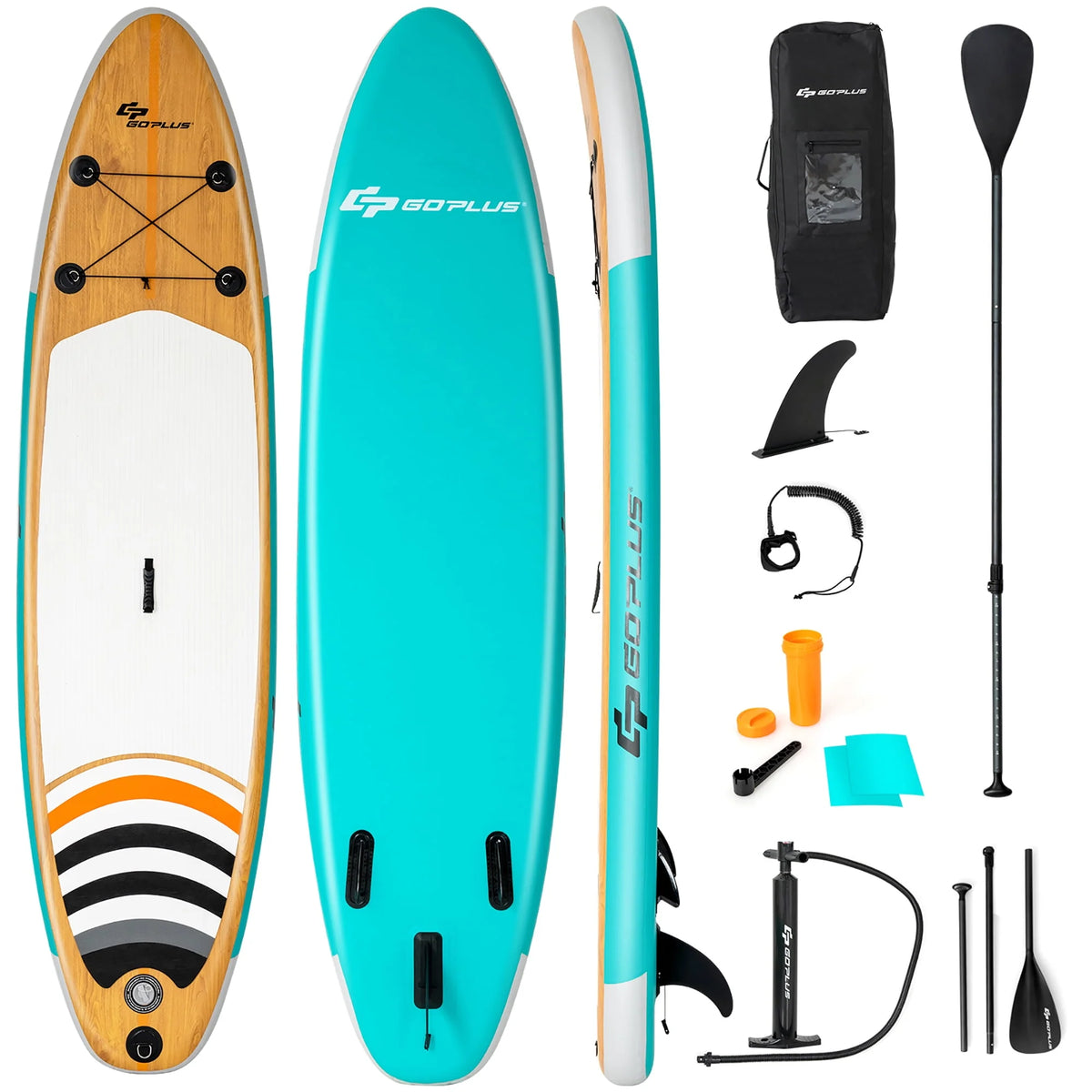 11' Inflatable Stand Up Paddle Board with Bag Paddle Pump L5525