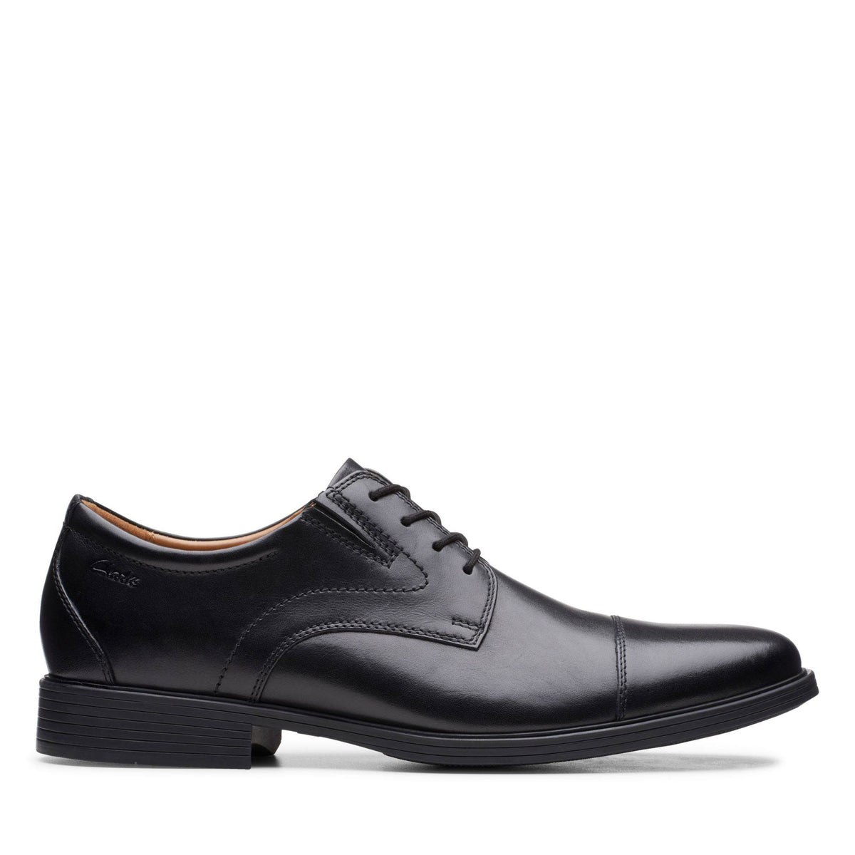 Clarks Mens Whiddon Cap Black Leather Size 14 V366