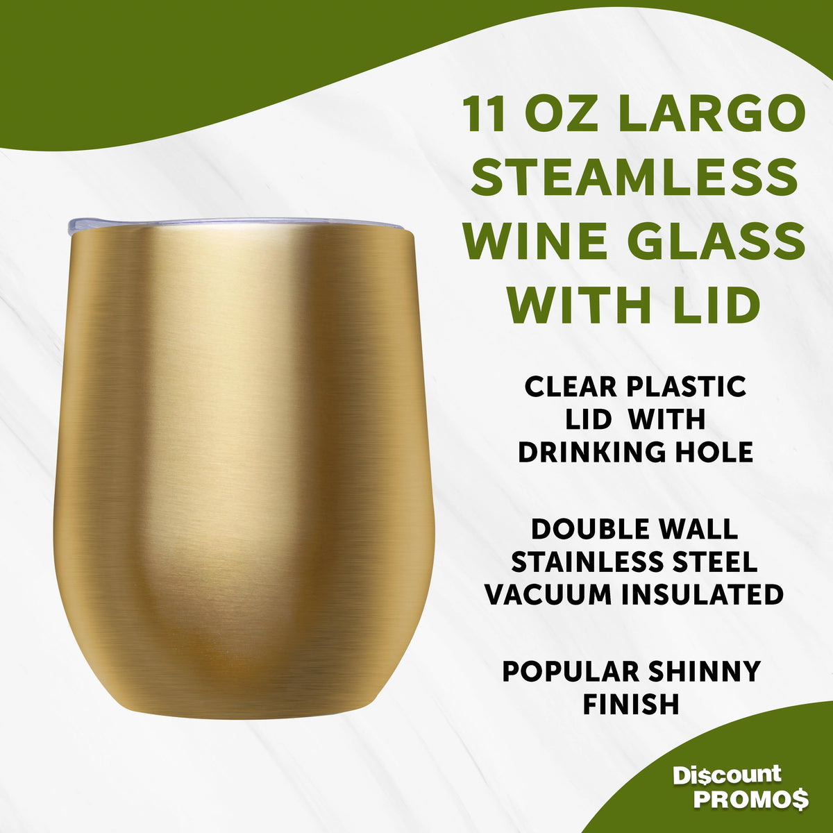11 oz. Set of 6 Stemless Wine Glass Tumblers with Lids M493869