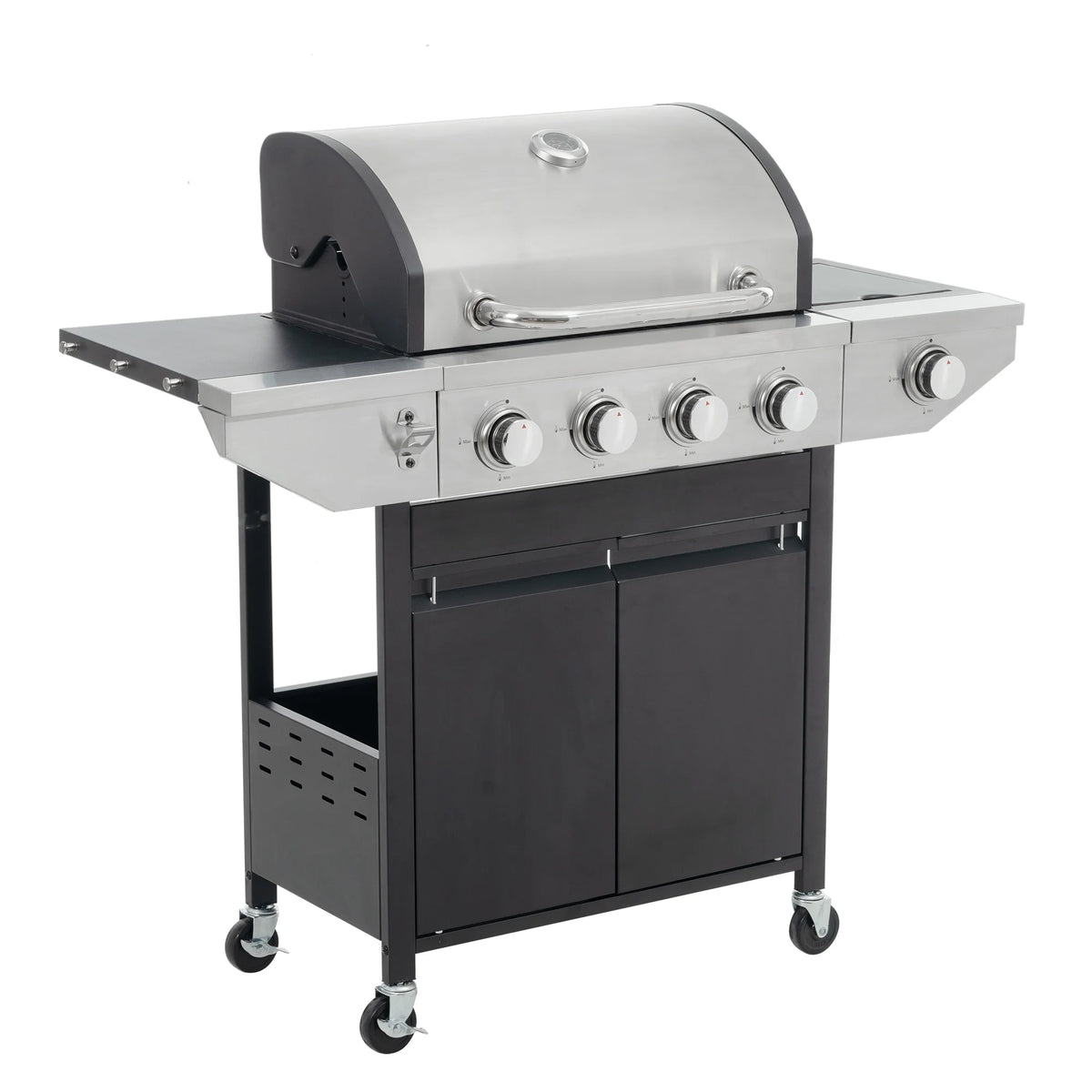 4 Burner Propane Gas Grill Stainless Steel with Side Burner B905