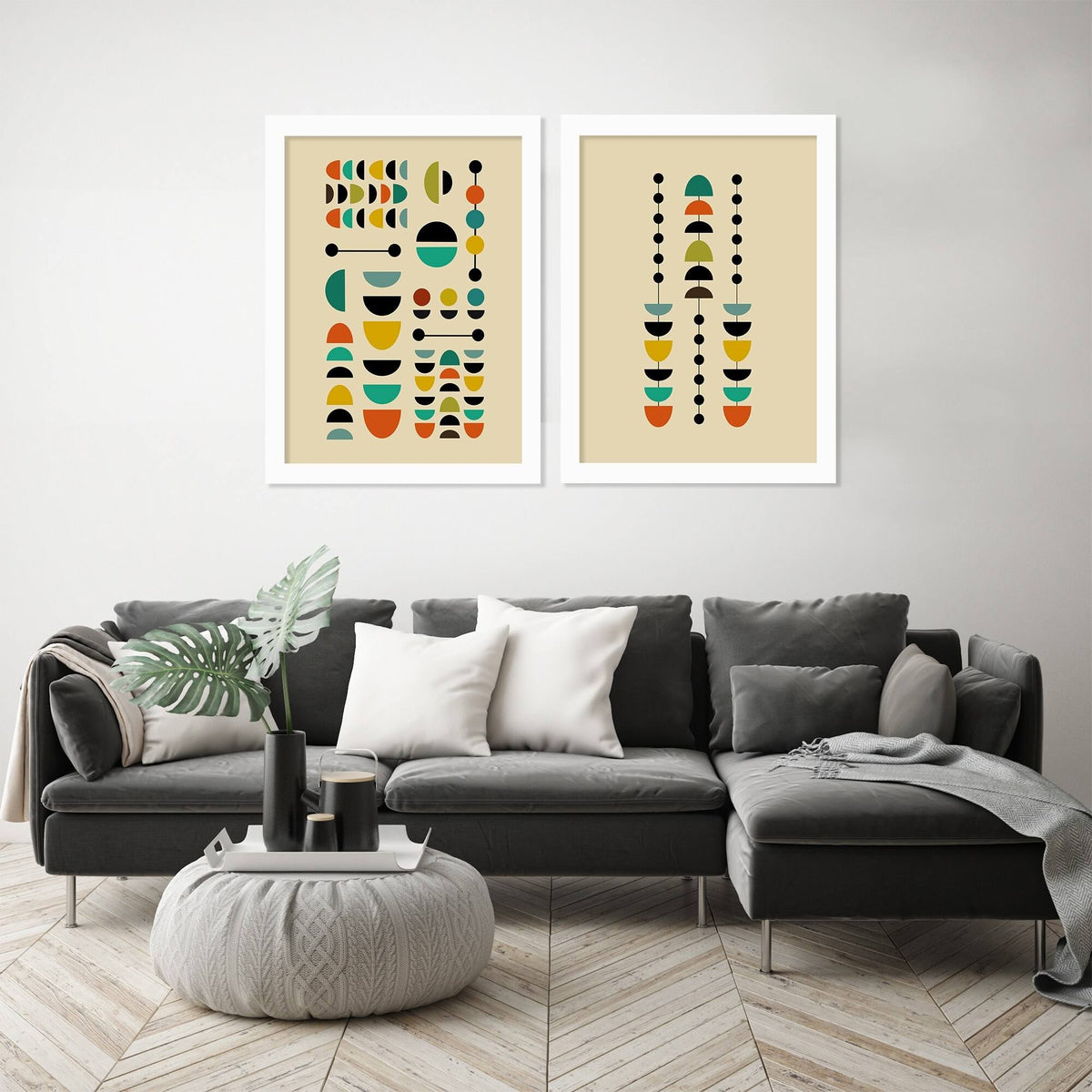 White Framed Print Set Y504664