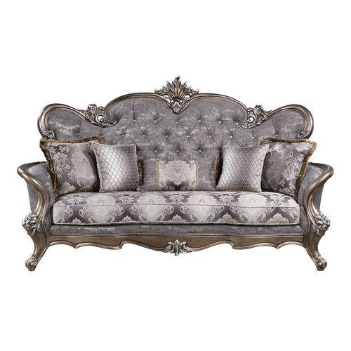 Gray Fabric 4pcs Living Room Set R54960
