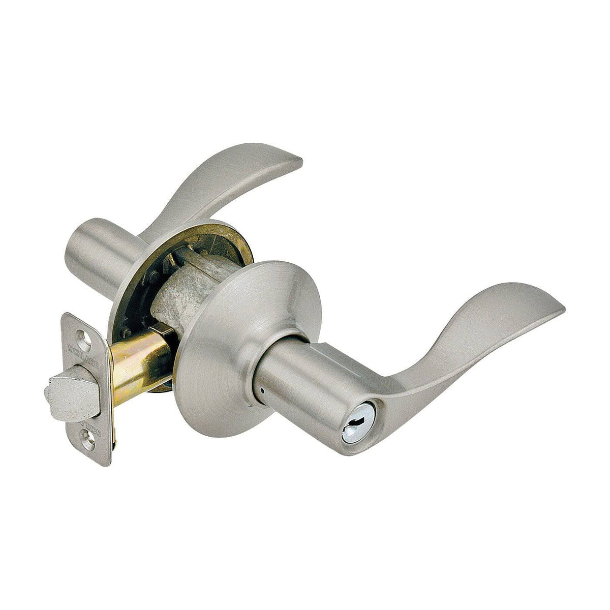 Satin Nickel Entry Lever Lockset Y779518