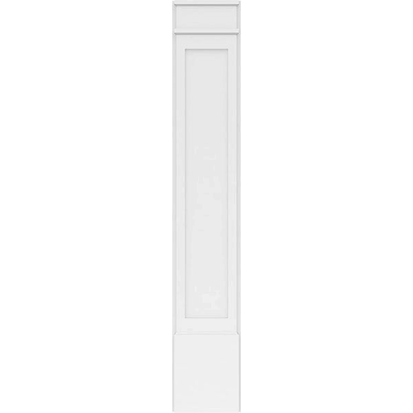 Flat Panel PVC Pilaster with Decorative Capital & Base (Pair) O2617
