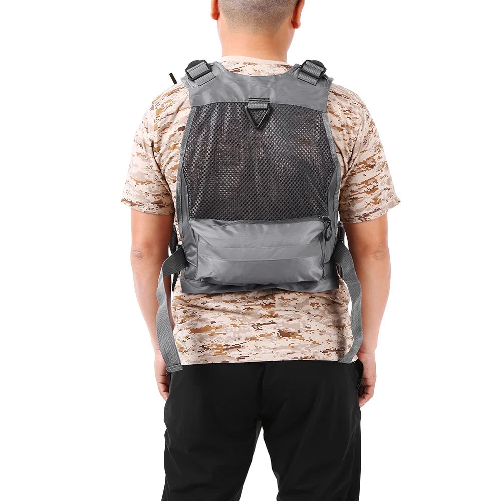 Fishing Vest Utility Waistcoat Breathable Mesh Padded T31848