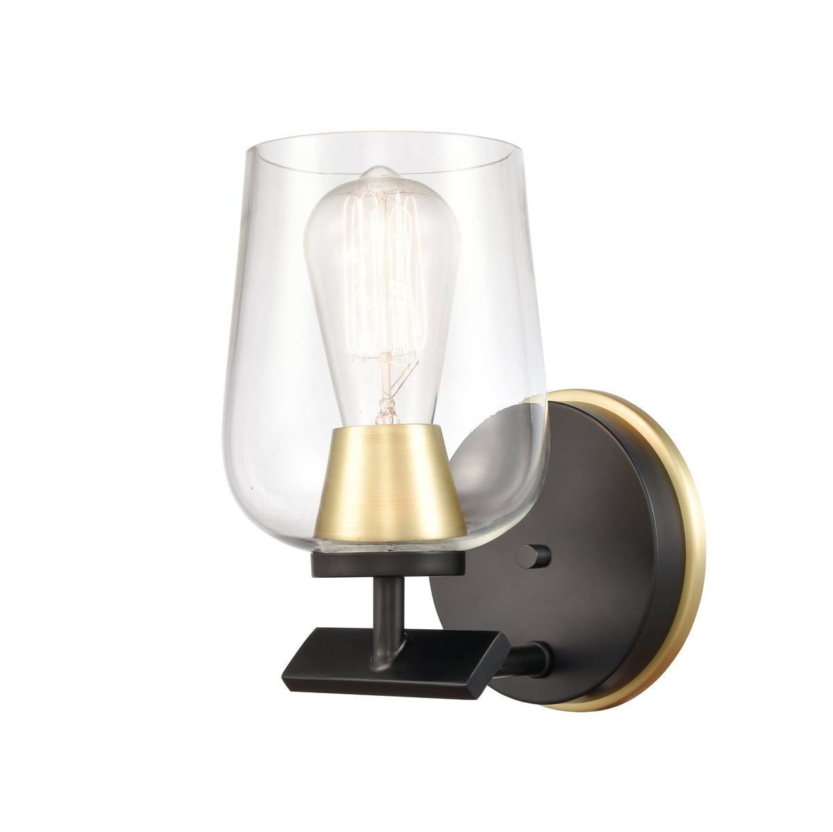 Black Satin Brass Bath Vanity Light D832361