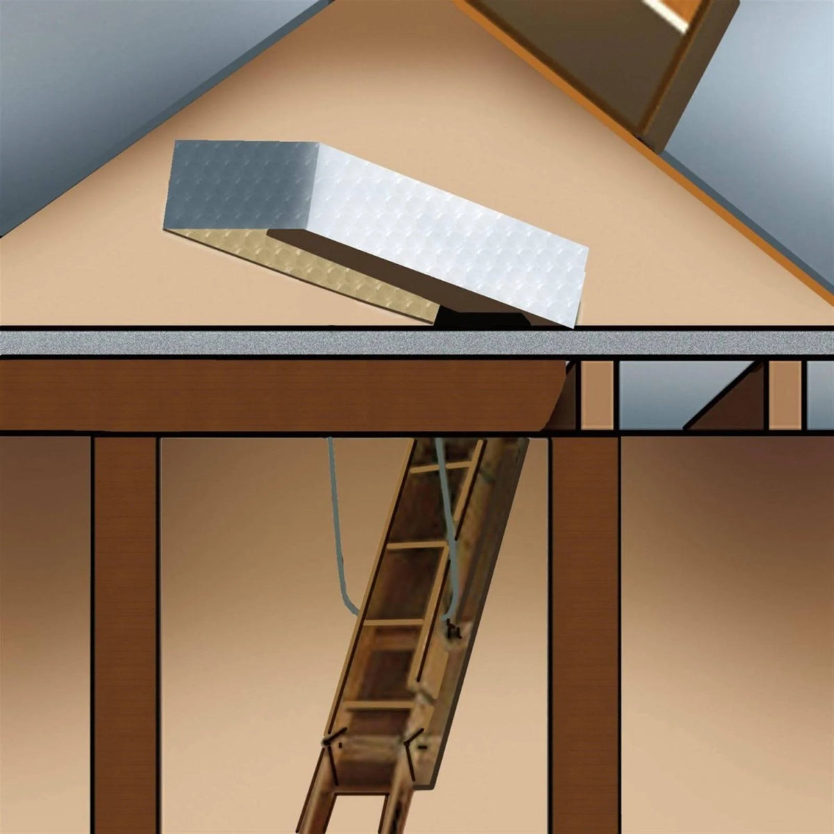 Air Double Reflective Attic Ladder Insulation Protector B629051