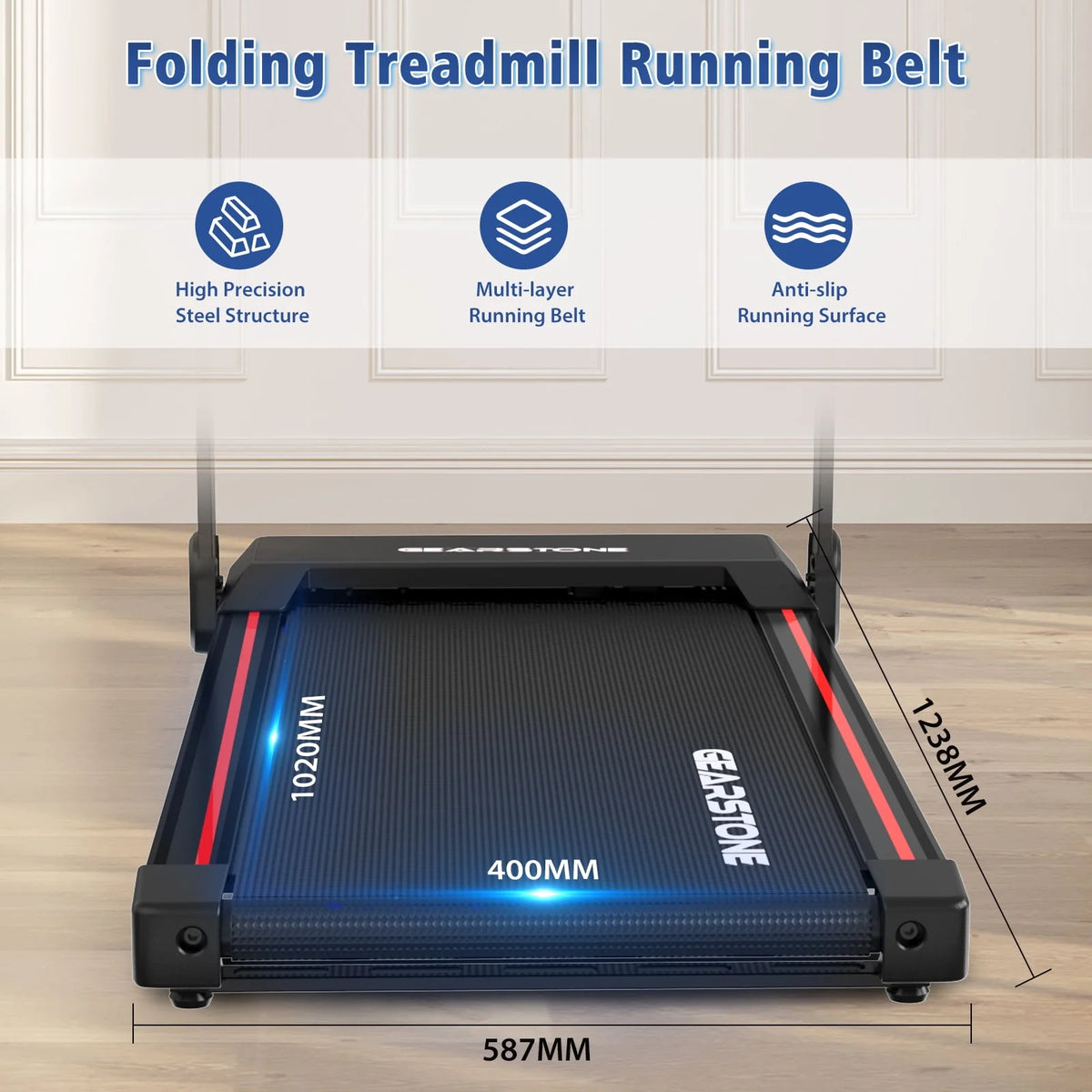 Foldable Electric Treadmill with LCD Monitor G989370