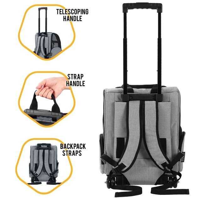 Backpack Pet Travel Carrier with Double Wheels L442309