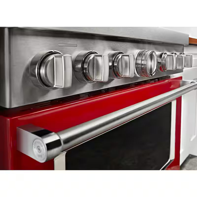5.1 cu. ft. Dual Fuel Freestanding Smart Range with 6-Burners in Passion Red H637