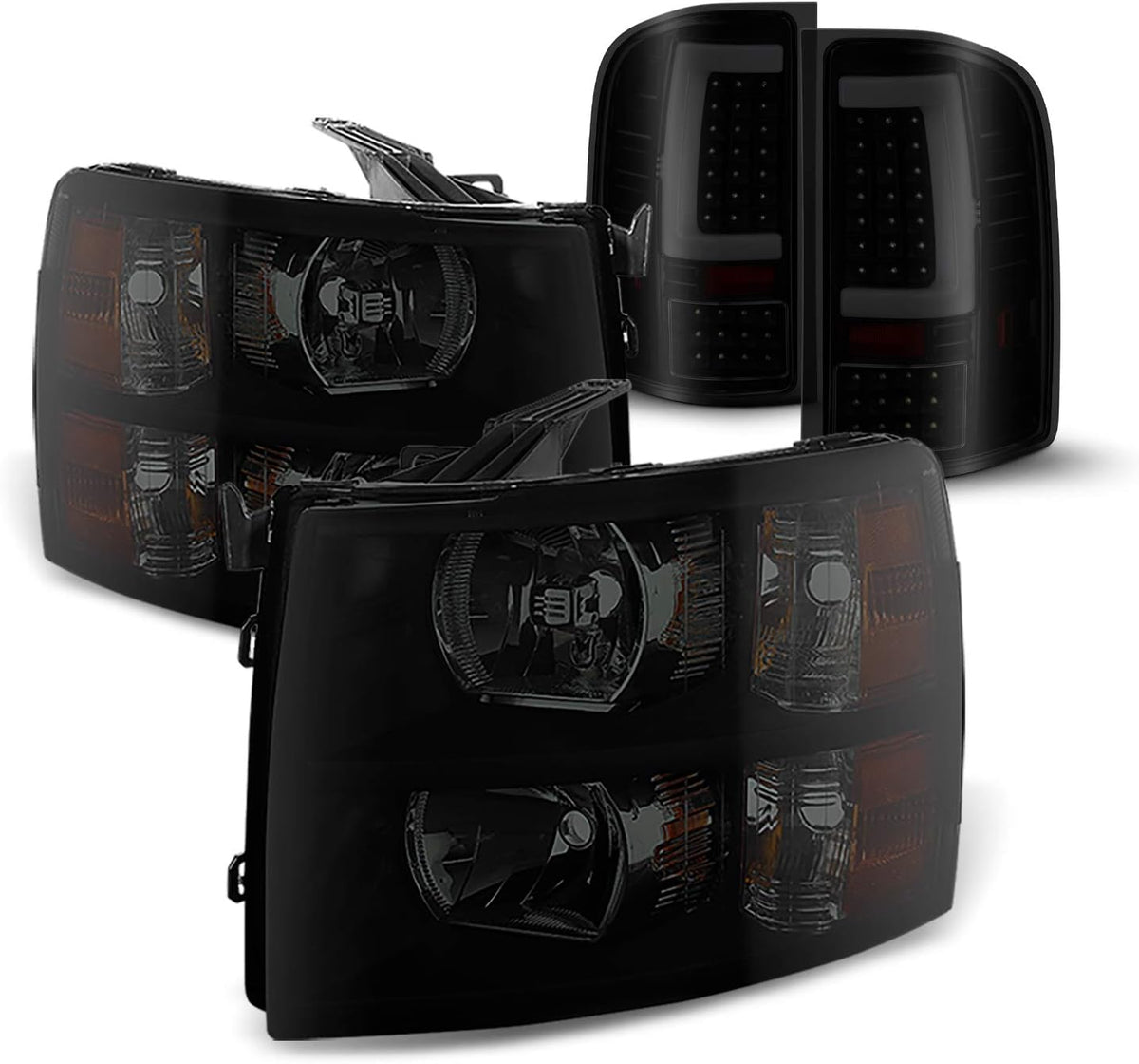 Black Smoked LED Tail Light and Headlight O937
