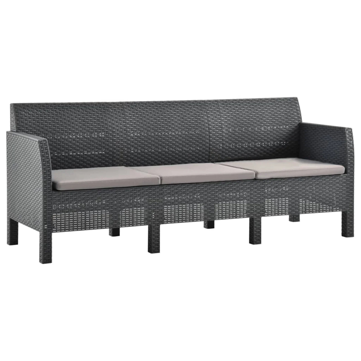 4 Piece Polypropylene Patio Lounge Set with Cushion R5425