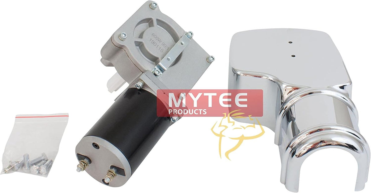 900W 90:1 Tarp Motor for Dump Truck Tarp Systems with Chrome Cover 12VDC D977