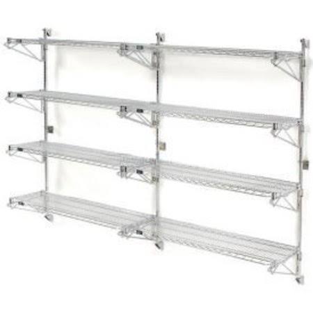 Poly-Green Wall Mount Wire Shelving K697