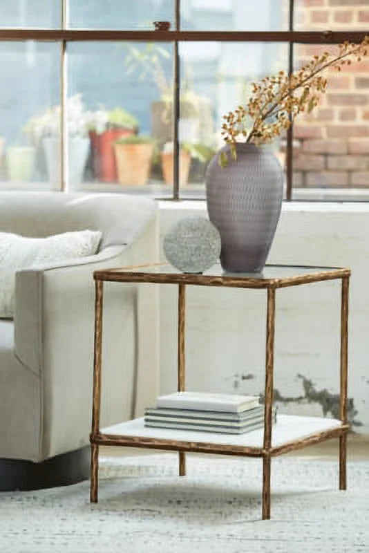 Antique Brass Finish Accent Table K7218