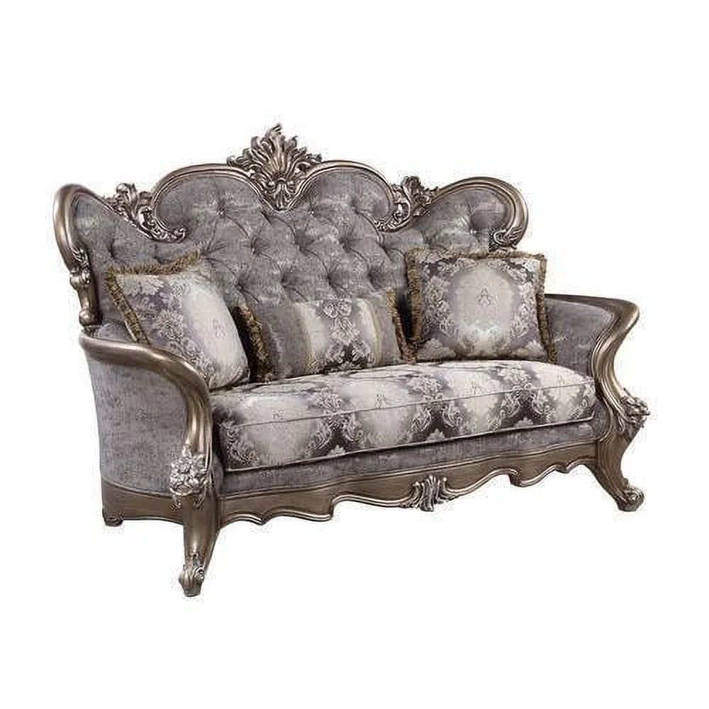 Gray Fabric 4pcs Living Room Set R54960