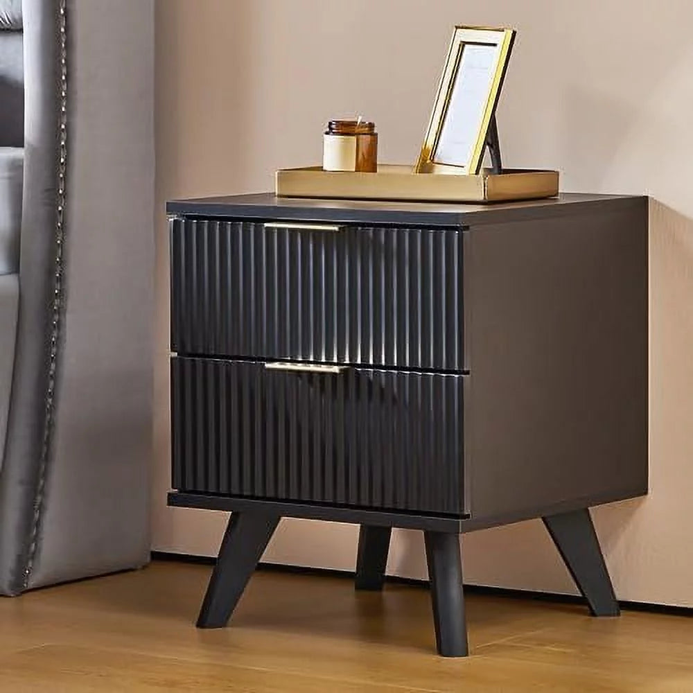 2 Drawer Wood Nightstand V43804