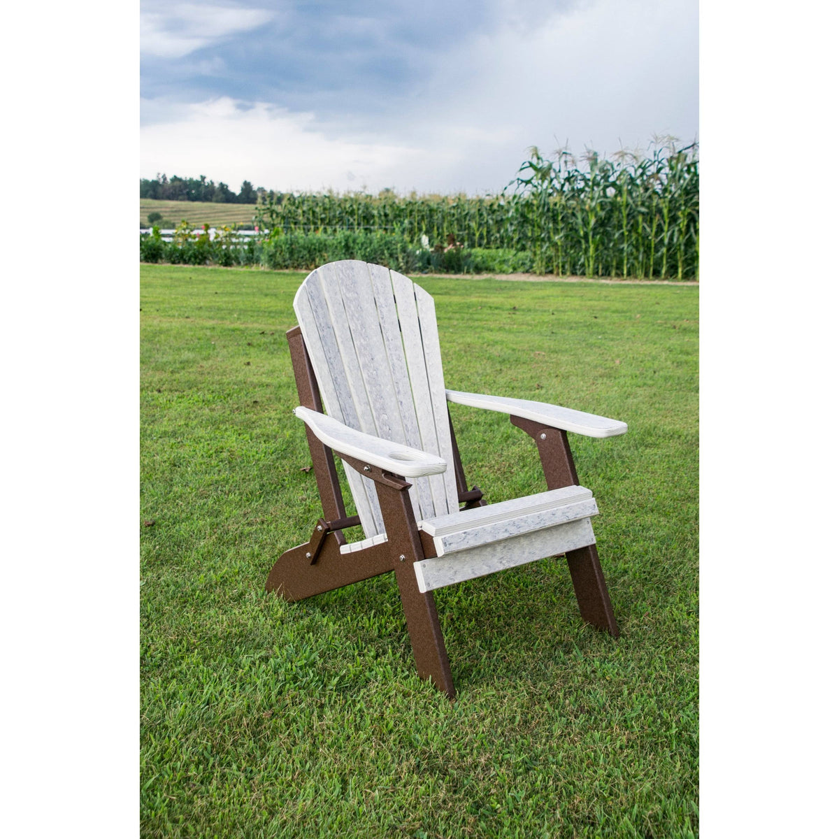 Speckled Maple/Brown Folding Adirondack Chair L909