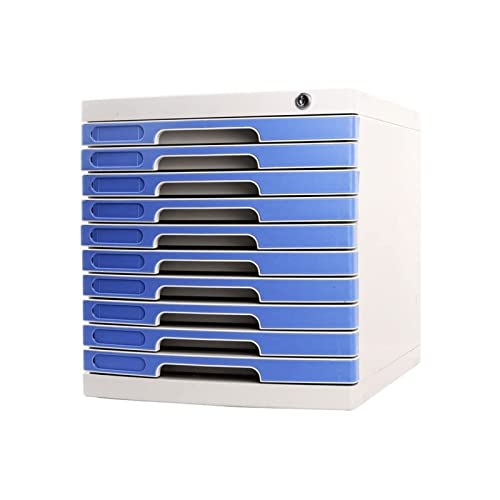 10 Layers Lockable Flat Blue File Cabinet C41398