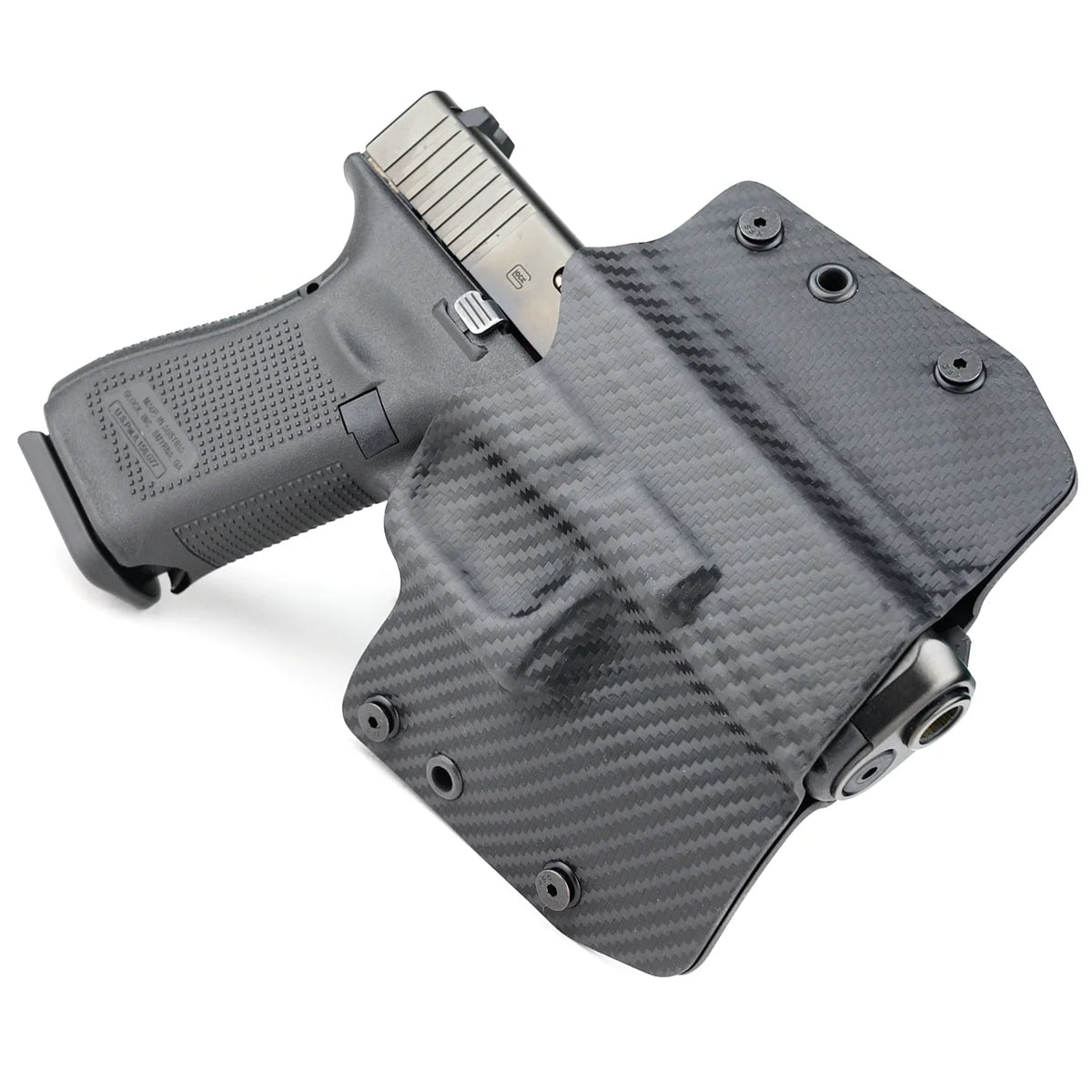 Black Carbon Fiber OWB Kydex Gun Holster T441368